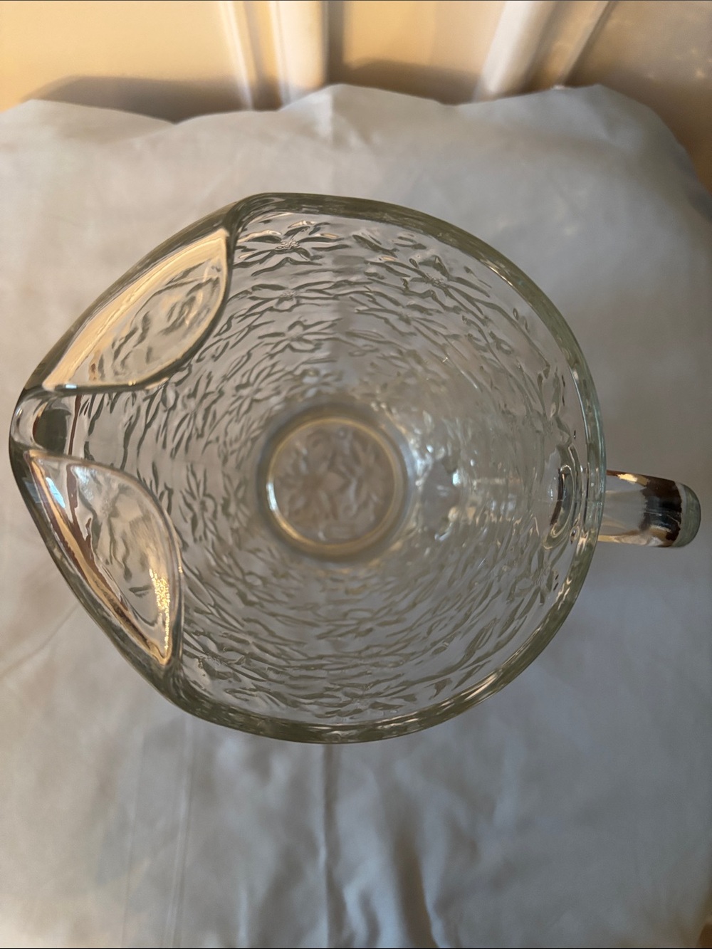 Princess House (Fantasia) Clear Textured Glass Pitcher - Picture 2 of 4